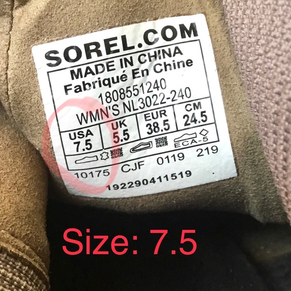 SOREL Joan of Arctic Size: 7.5 Waterproof Chelsea II Wedge Ankle Boots Lug Sole - Picture 15 of 15